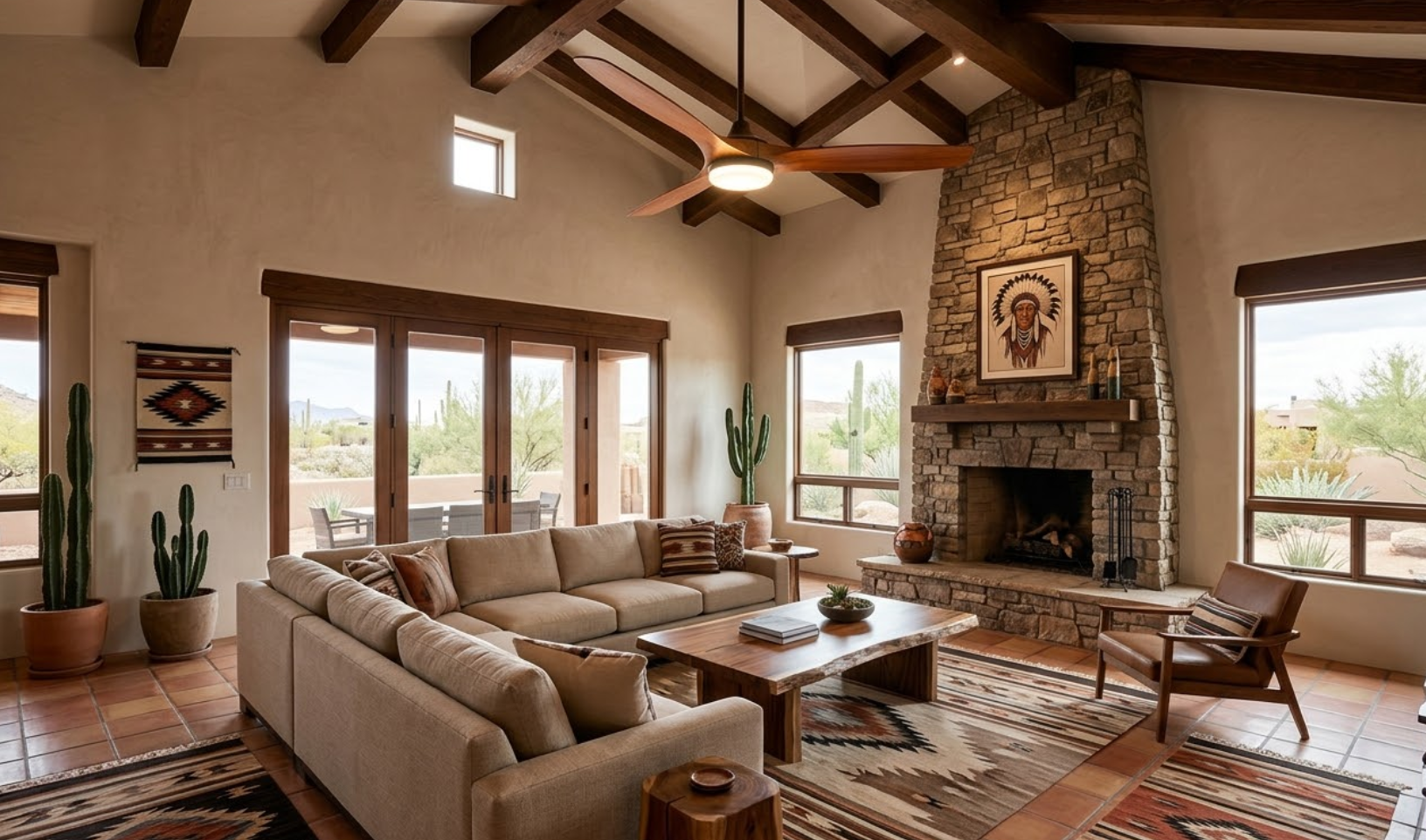 Modern ceiling fan installation in elegant room