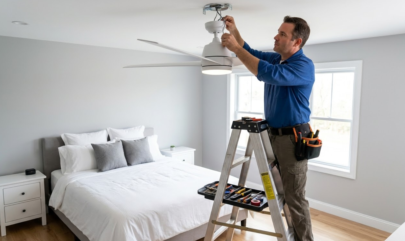 Ceiling fan installation